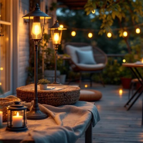 Des lampes d’extérieur pas chères pour illuminer terrasse et balcon toute la nuit