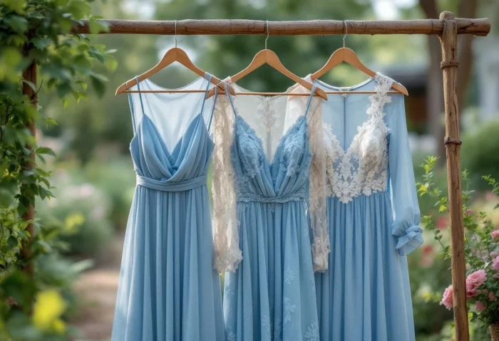 Bleu azur en cavale : les robes de demoiselles d’honneur qui évoquent les horizons lointains