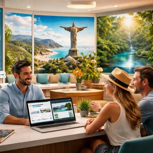 Agences de voyage au Brésil et stratégies digitales pour attirer touristes avec Booking et Expedia
