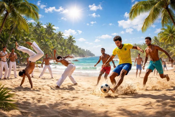 Découvrir le Brésil sportif avec la capoeira et le football de plage