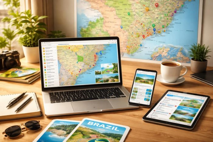 Planifier votre voyage au Brésil avec TripIt et Google Travel pour organiser vos itinéraires