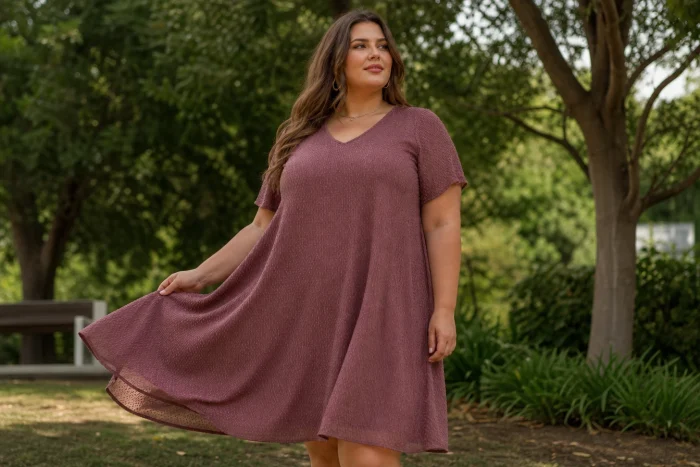 Les coupes de robes trapèze grande taille qui font vraiment la différence côté style